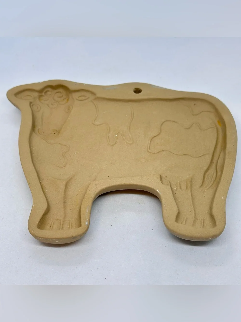 Vintage 1986 Brown Bag Cookie Art Cow Mold Hill Design Inc. Stoneware Grannycore